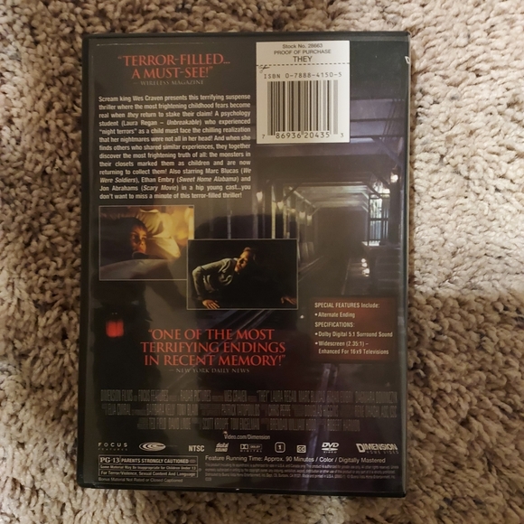 They (DVD, 2003) Pre-Owned Tested Working Great Condition Great Movie - Picture 2 of 2